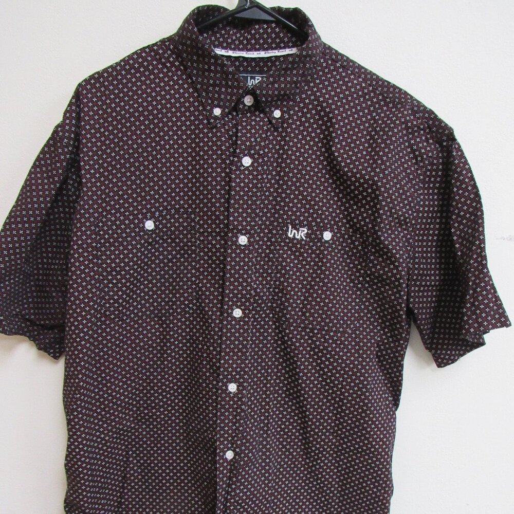Whiskey Ranch Multicolor Geometric Print Short-Sleeve Button Down Shirt XL